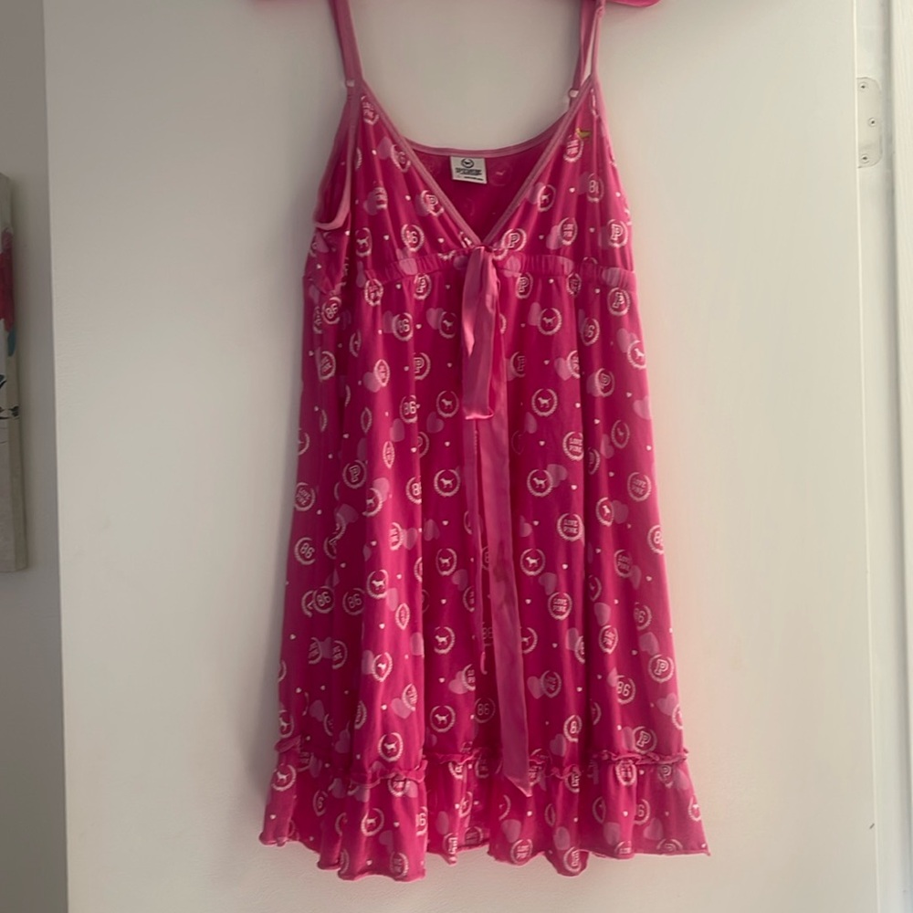 Victoria Secret PINK Cotton Ruffle bottom cami/coverup